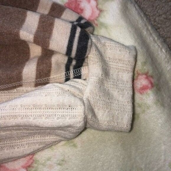 143 Story Womens Size Medium Knit Top Mixed Media Balloon Sleeve Sweater Top - Picture 8 of 9